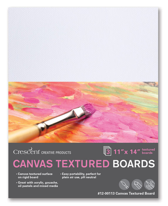 Crescent 9" x 12" Medium Weight Canvas Board 3 Pack