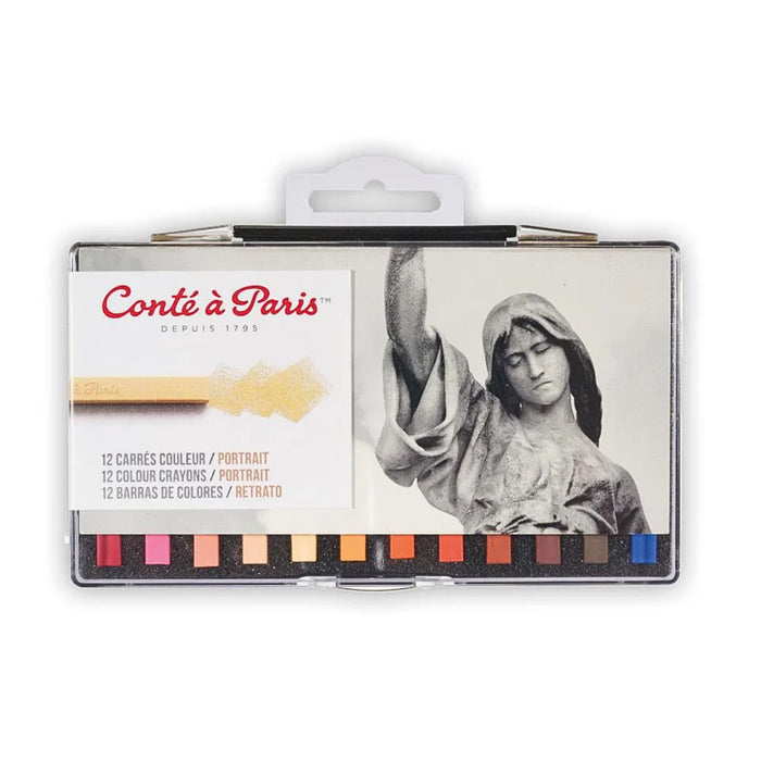 Conte Crayon Portrait Set of 12 Colours
