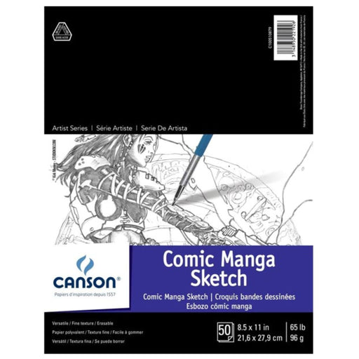 Canson Comic Manga Sketch Pad 8.5 x 11 inch with 50 sheets and 65 lb paper