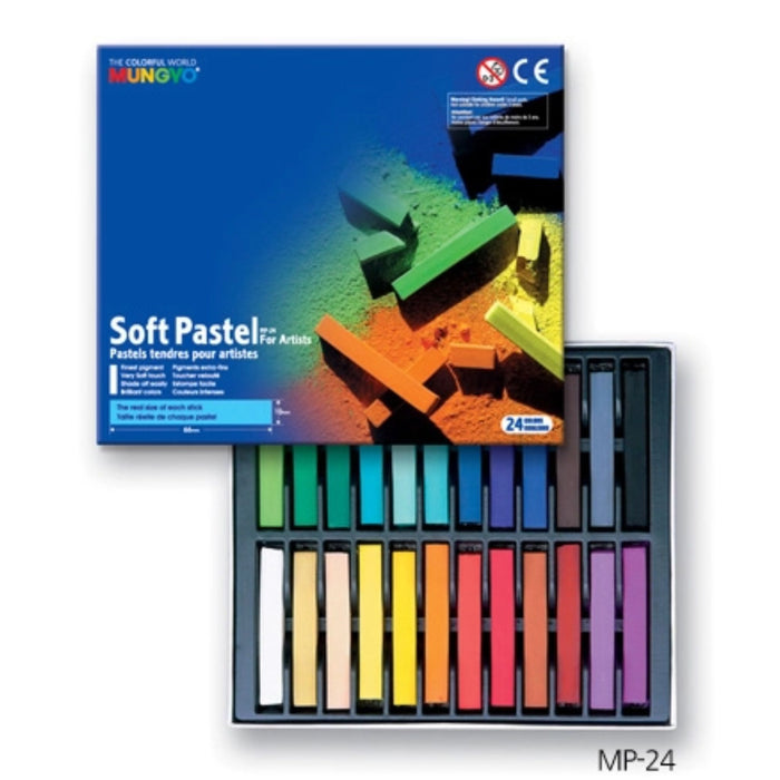 Mungyo Artist Soft Square Pastel Set of 24 colours in presentation box