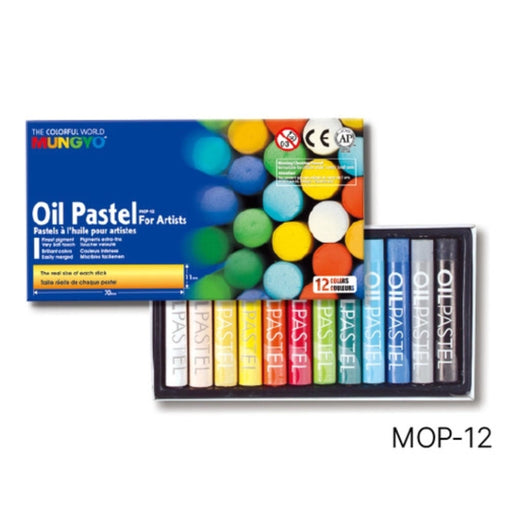 Mungyo Artist Oil Pastel Set of 12 colours artist-grade oil pastel sticks