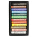 Open Mungyo Gallery oil pastel tray showing 12 professional soft oil pastel colours