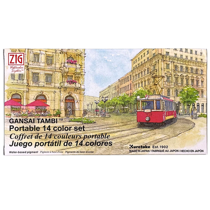 Kuretake Gansai Tambi Portable 14 Color Set