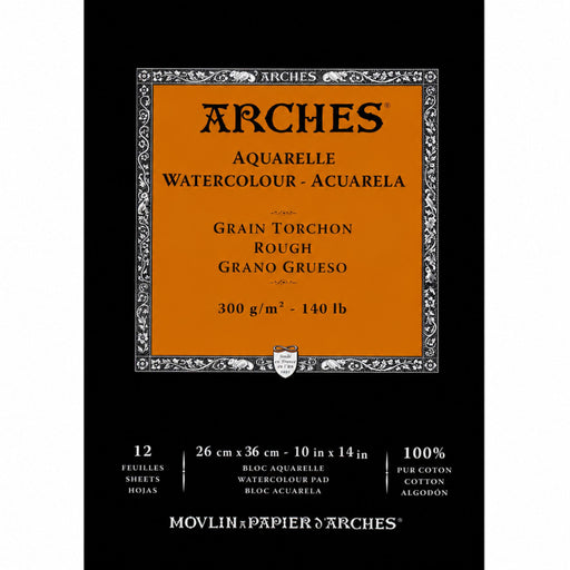 Arches Rough Watercolour Pad 10x14 inch textured watercolour paper cover