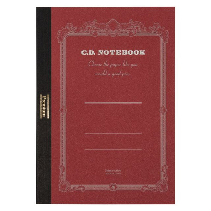 Apica Premium C.D. Notebook red grid paper notebook made in Japan
