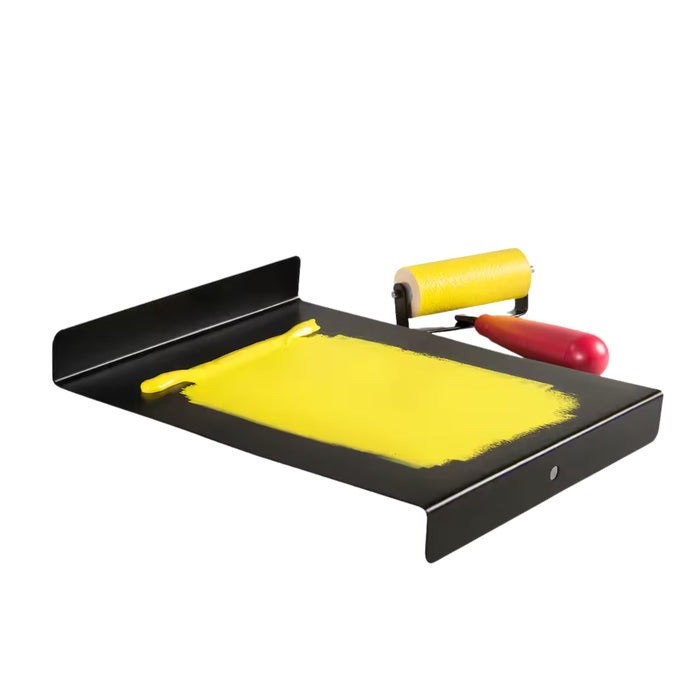 Speedball Bench Hook & Inking Plate with the ink and rubber brayer