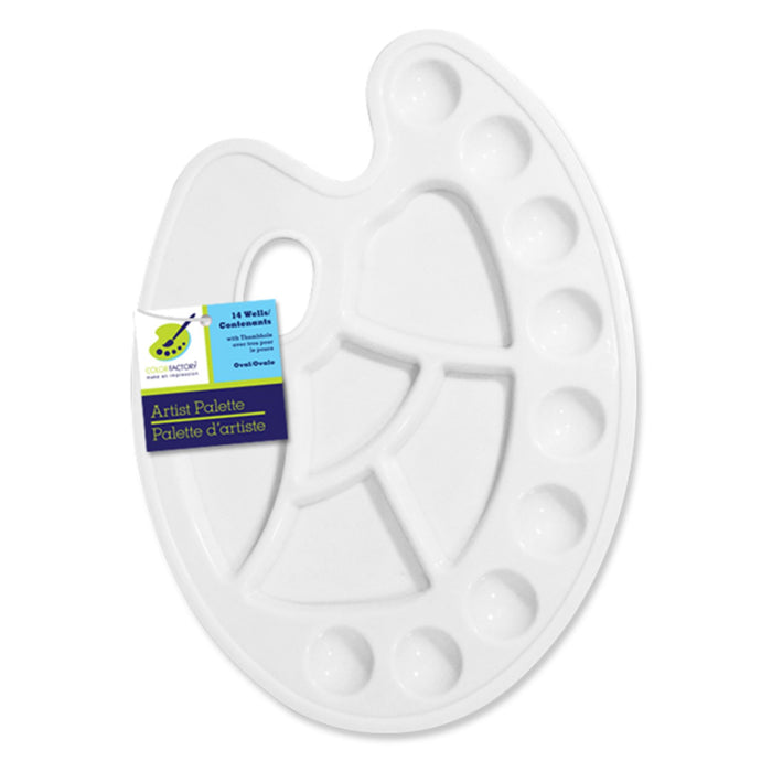 Color Factory Plastic Oval Paint Palette 8"x11.8"