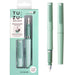 Sailor TUZU Adjust fountain pen green packaging with pen, cap, cartridges, and converter