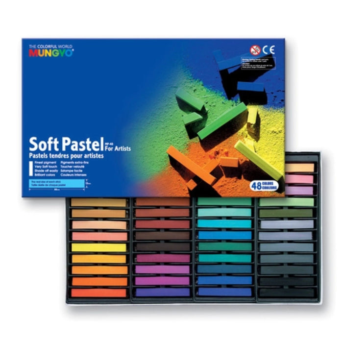 Mungyo Artist Soft Square Pastel Set of 48 colours with expanded palette