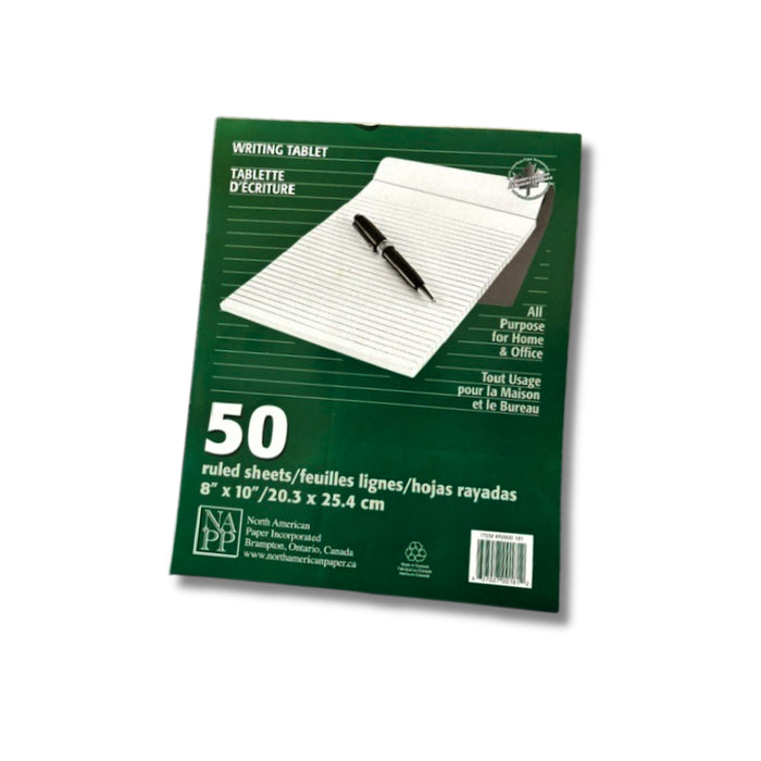 Writing Book Ruled Writing Tablet Ruled Sheets — Wallack's Art Supplies & Framing
