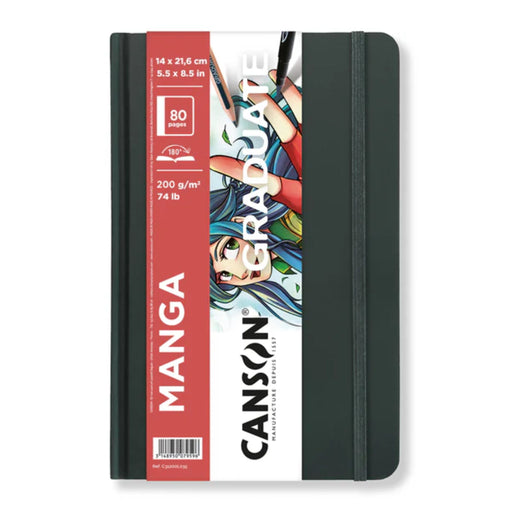Canson Graduate Manga Sketchbook 5.5 x 8.5 inch with 80 pages and smooth paper surface