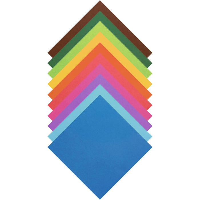 Ten colour origami paper assortment squares for paper folding
