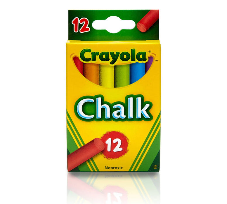 Box of 12 assorted colour crayola chalk