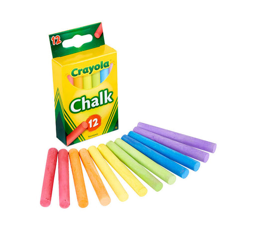 Open box of 12 Crayola assorted colour chalk