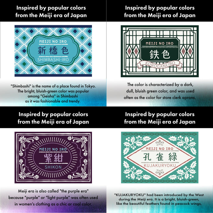 Kuretake Meiji No Iro colour inspiration cards from Meiji era Japan