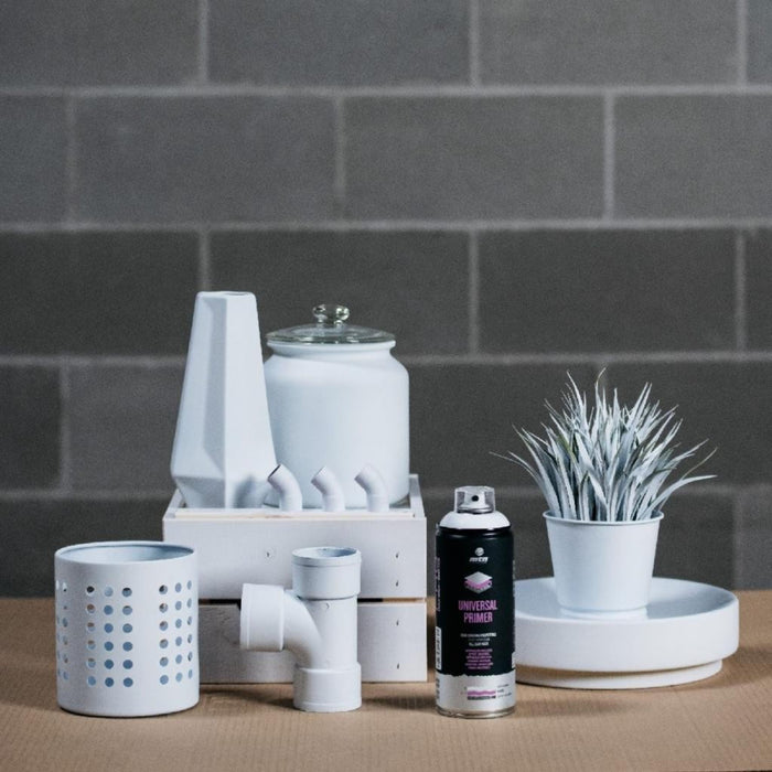 Household objects coated with MTN WEPRO Universal Primer demonstrating multi-surface compatibility