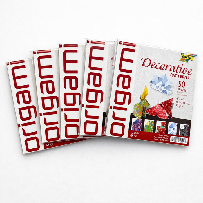 Multiple Folia decorative origami paper packs arranged together