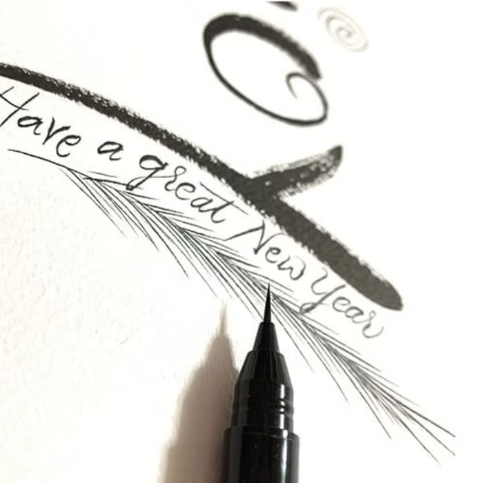 Kuretake Ai Liner brush pen drawing fine lines and lettering details