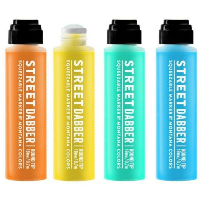 Montana Colors Street Dabber 18mm round tip markers in assorted colours