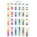 Mungyo Gallery Professional Soft Oil Pastel colour chart for assorted sets