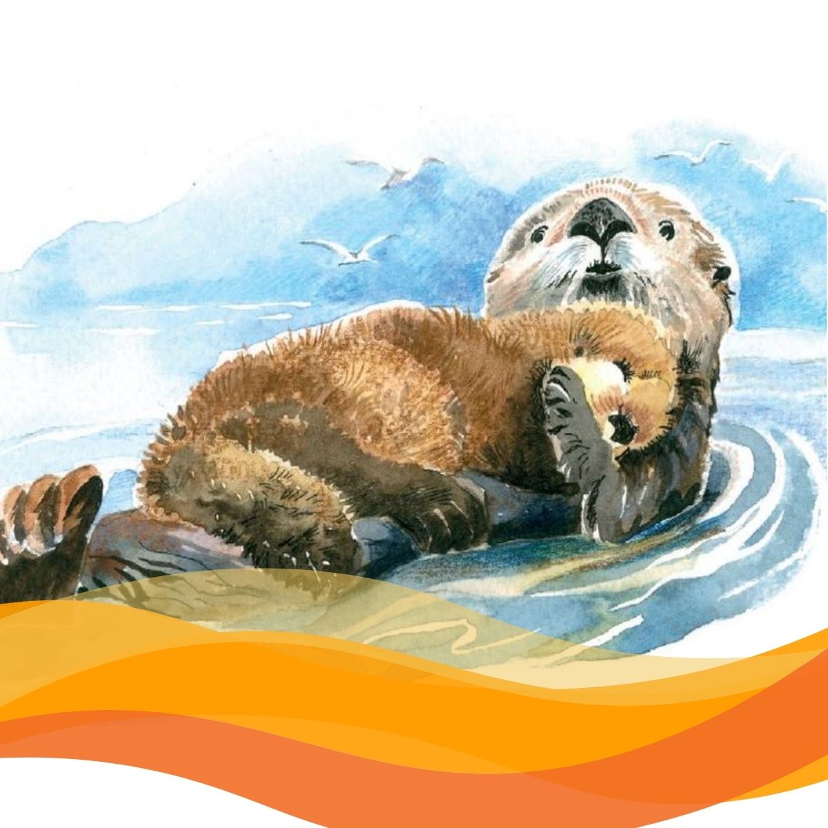 Mother’s Day Watercolour Workshop: Otter Mom and Baby