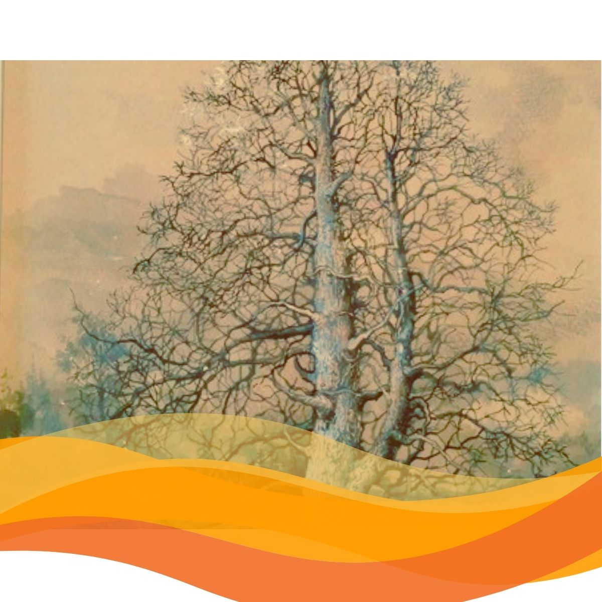 Ethereal October Trees Gouache Painting with Yulia Lisitsyna
