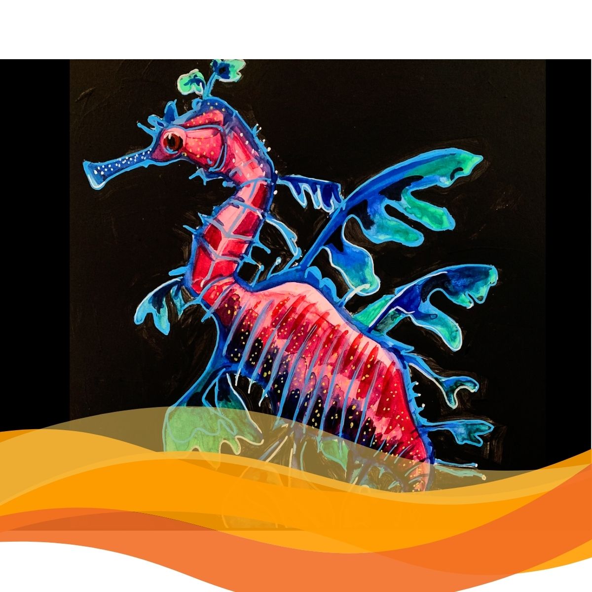 Sea Dragon Gouache painting with Patricia Claro