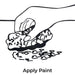How to apply paint with natural sea sponge illustration