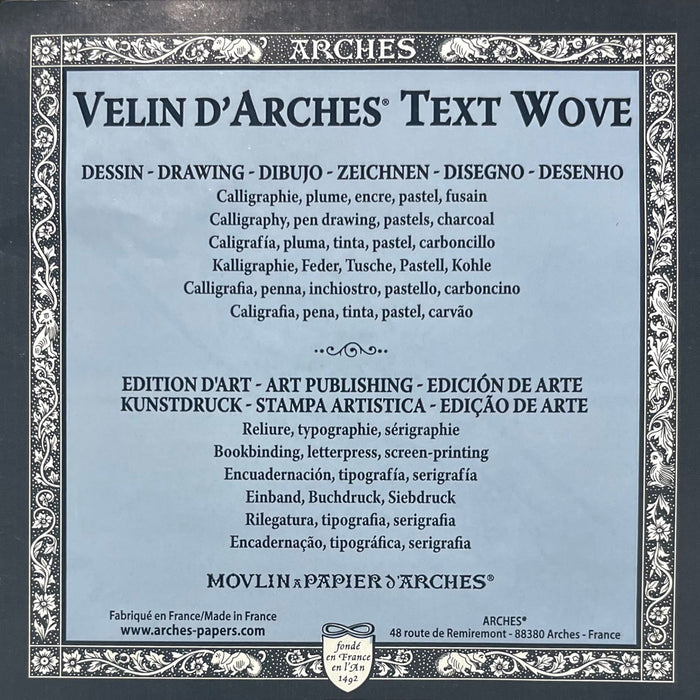 Arches Velin Text Wove Calligraphy & Ink Paper