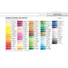 Mungyo MOP Series Artist Oil Pastel colour chart showing available colours