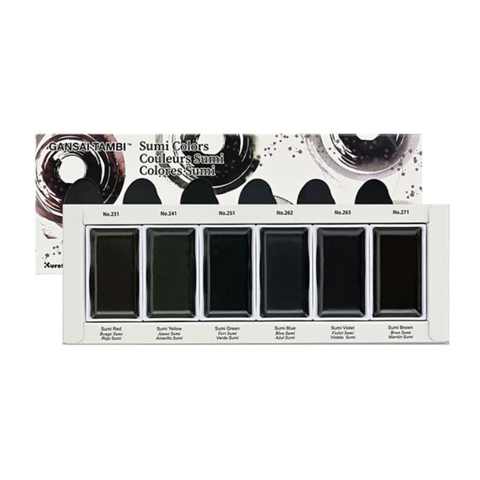 Kuretake Gansai Tambi Sumi Colours Watercolour Pan Set