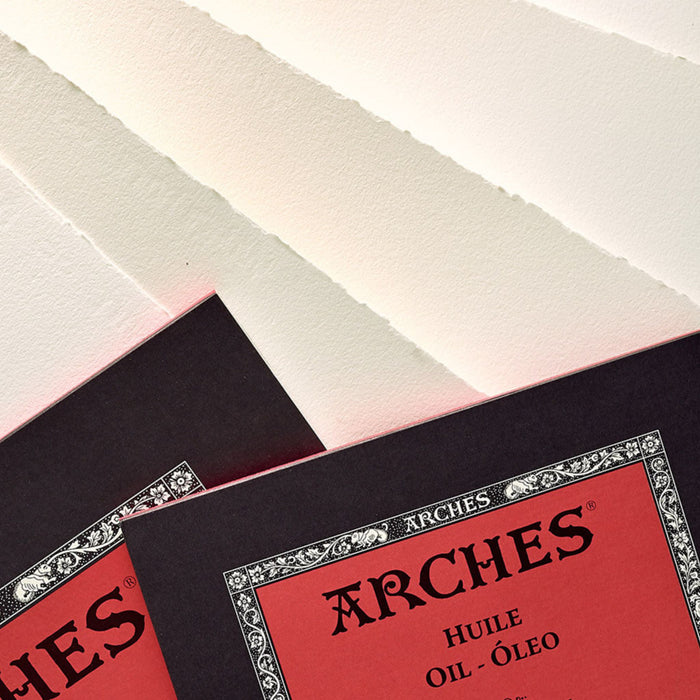 Arches Oil Paper Pad made from 100 percent cotton with canvas-like texture for oil painting