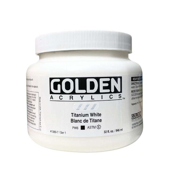 Golden Heavy Body Acrylics - Titanium White 32 oz