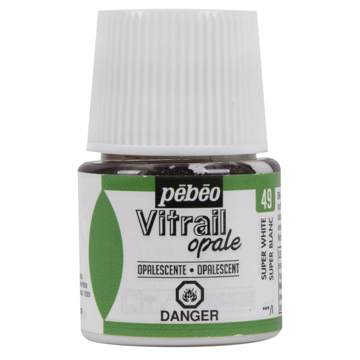 Pébéo Vitrail Opalescent Paint - Super White 45 ML