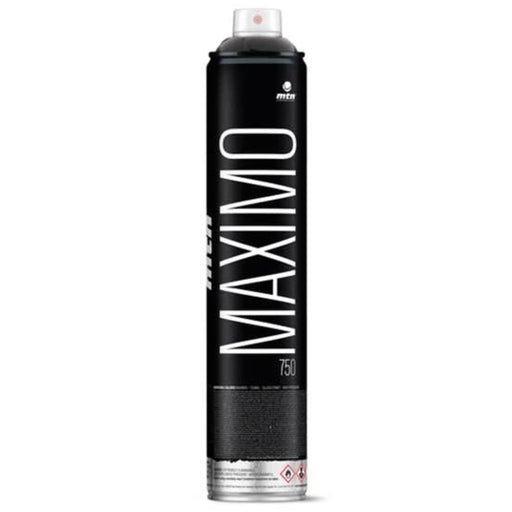 MTN Maximo Spray Paint 750ml aerosol can with gloss finish available in black, white, and silver