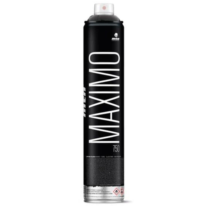 MTN Maximo Spray Paint 750ml aerosol can with gloss finish available in black, white, and silver