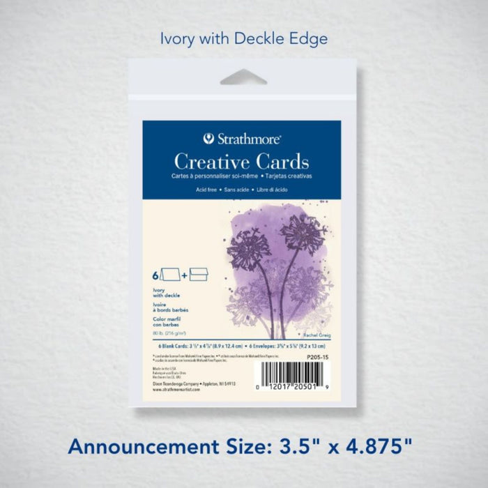 Strathmore Creative Cards, Announcement Size, Ivory Color