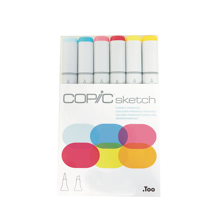 Copic Sketch Alcohol Markers Set of 6 Perfect Primaries