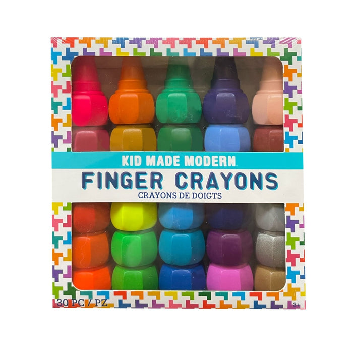 Kid Made Modern finger crayons in packaging