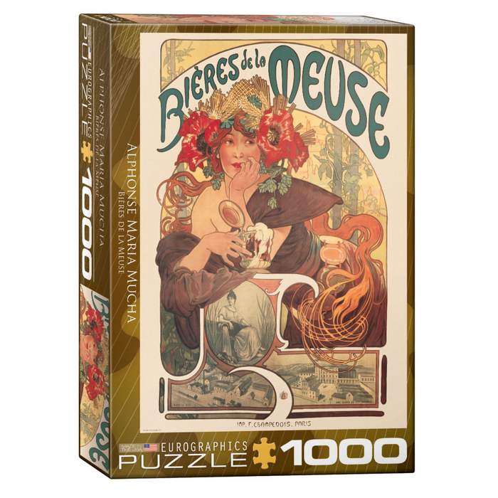 Alphonse Mucha Bieres de la Meuse 1000 Piece Puzzle