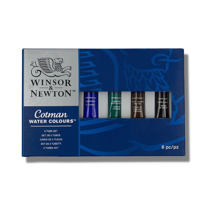 Winsor & Newton Cotman Watercolour 6 Tube Set front packaging