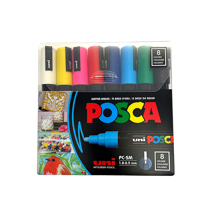 Set of primary Posca paint markers