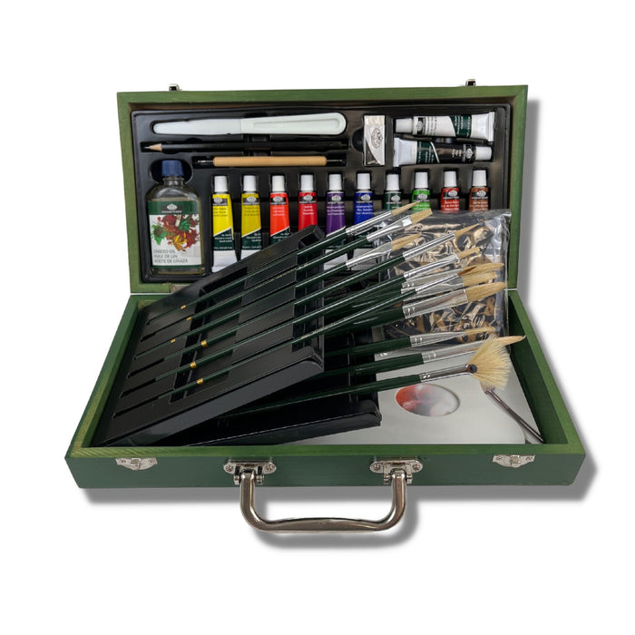 Oil Painting set interior and contents