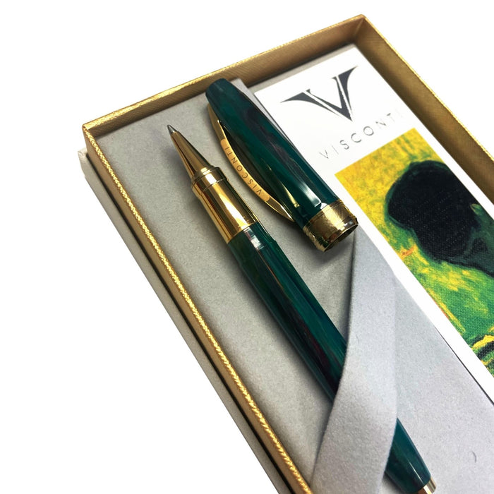 Visconti Limited Edition Rollerball Pen with gold coated fittings and Visconti embossed on the cap