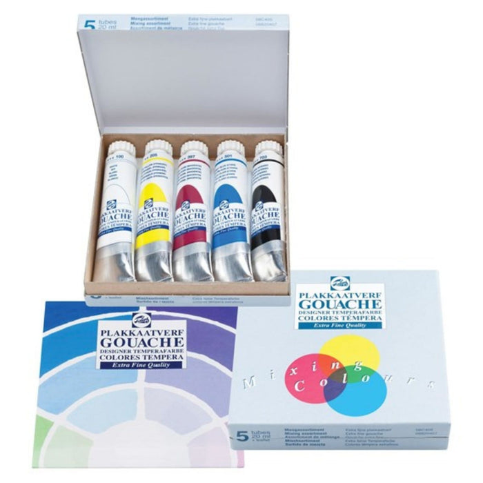 Talens Extra Fine Quality Gouache Mixing Colours Set of 5 20ml Tubes (D)