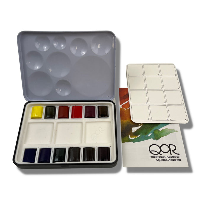 QoR Mini Watercolor 12-color Half-pan Set