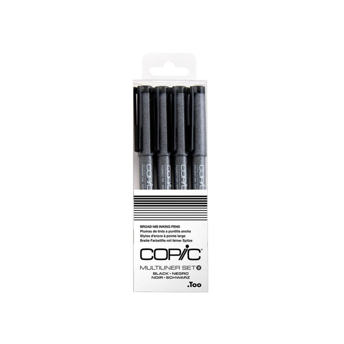 Copic Multiliners Fineliners Broad Set of 4