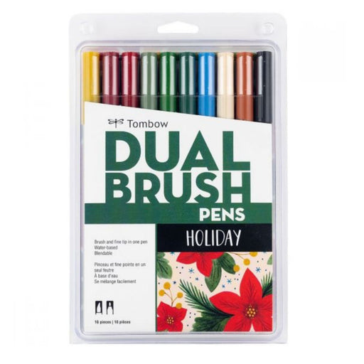 Tombow Dual Brush Pen Set of Ten Holiday Limited Edition