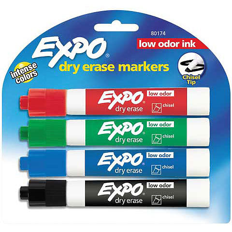 EXPO Low Odour Dry Erase Marker Sets