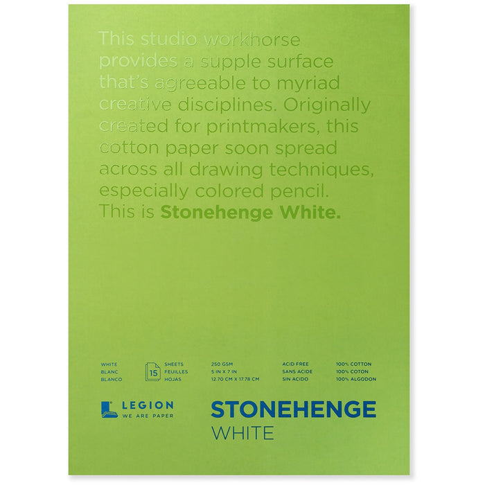 Stonehenge White Printmaking and Drawing Pads